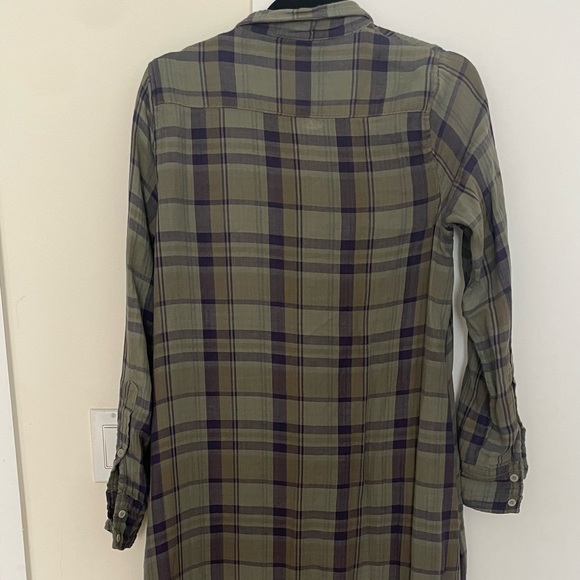 Free People Plaid Long Duster - Picture 4 of 5